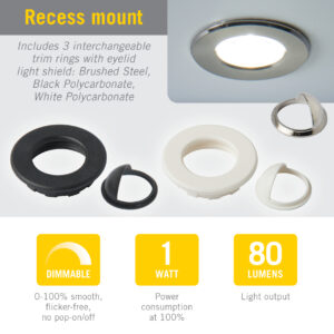 Mini-Recessed Dimmable LED Puck Light