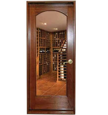 Classic Full Glass Square Arch Wine Cellar Door