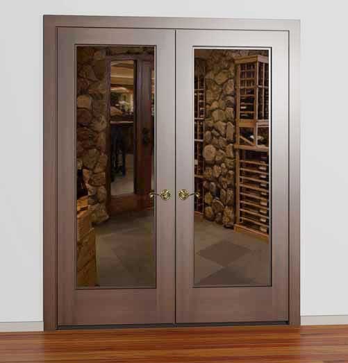 Classic Full Glass Square French Wine Cellar Door