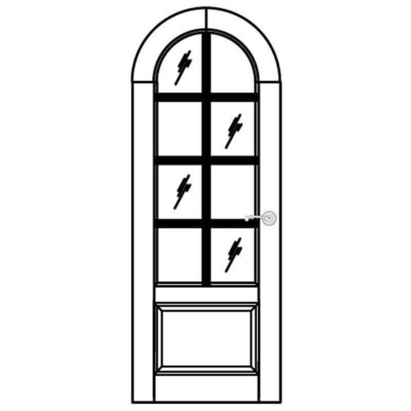 Tuscan Radius Arch Glass Door