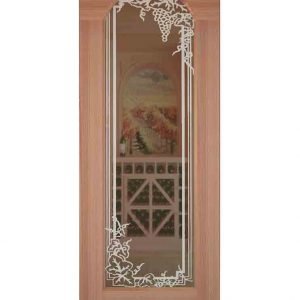 Piedmont Etched Arched Glass Door