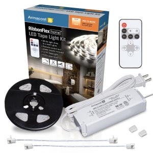 RibbonFlex Home Dim-to-Warm LED Tape Light Kit with Remote – 16 ft. (5m)