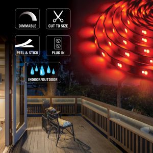 RibbonFlex Home 24 ft. RGB+W IndoorOutdoor LED Tape Light Kit