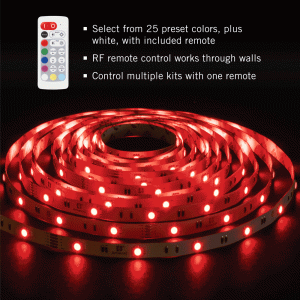 RibbonFlex Home Multi-Color + White LED Tape Light Kit with Remote – 16 ft. (5m)