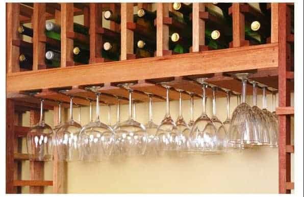 10 Column Stemware Wine Rack for Wine Glasses
