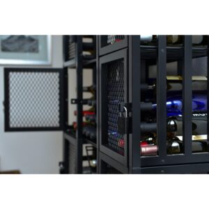 Case & Crate Locker Doors (freestanding metal wine rack accessory)